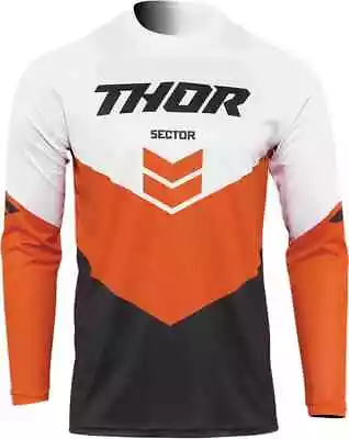 NEW THOR Sector Chevron Jersey - Charcoal/Red Orange - MOTORCYCLE/OFFROAD/ATV • $24.95