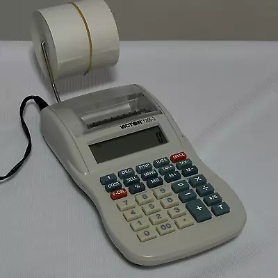 Victor Adding Machine 1205-3 12 Digit Portable Palm Desktop Printing Calculator • $22