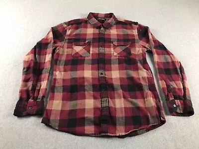 Tony Hawk Flannel Shirt Mens XXL Red Plaid Button Up Pockets Skater Lumberjack • $12.71