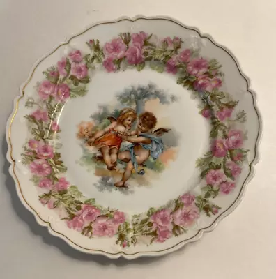 C T Altwasser & Silesia 8 1/2  Cupid Plate Pink Roses • $10