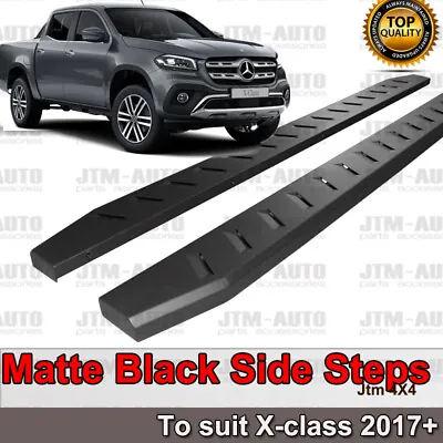 Heavy Duty Steel Black Off Road Side Steps Suit Mercedes-Benz X-class 2018+ • $296.10