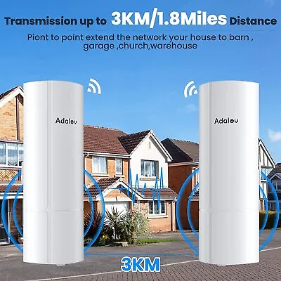 5.8G Gigabit Wireless Bridge Point To Point WiFi 24V PoE Long Range CPE 2-Pack • $98.77