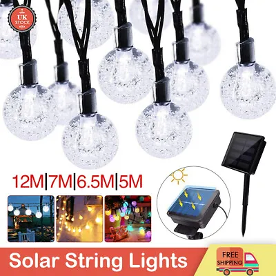 Solar Garden Lights 20-100 LED Retro Bulb Ball String Light Outdoor Fairy Lamp • £8.99