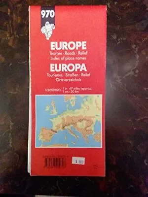 Michelin Main Road Maps : Europe/970 4th By MICHELIN Sheet Map Book The Cheap • £4.99