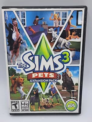 The Sims 3 Pets Expansion Pack PC Mac EA DVD-ROM Game Horse Tiger Cat Dog Guinea • $8.39