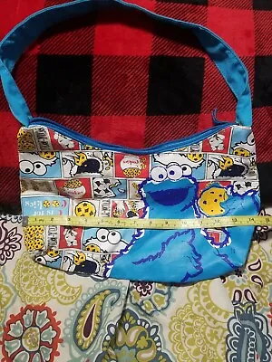 2010 Sesame Street Collector Cookie Monster Eating Cookies Shoulder Tote Bag  • $25