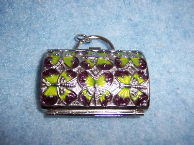 Judith Leiber For Neiman Marcus Keychain Pill Box Butterfly Theme • $20.99