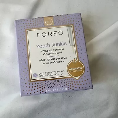 Foreo UFO Masks Youth Junkie Collagen Infused 6 X 0.21 Oz • $19.99