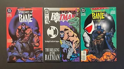 VENGEANCE OF BANE Pt 1 & 2 BATMAN 497 (DC Comics) Triple Bane! 1st Printings • £96.51