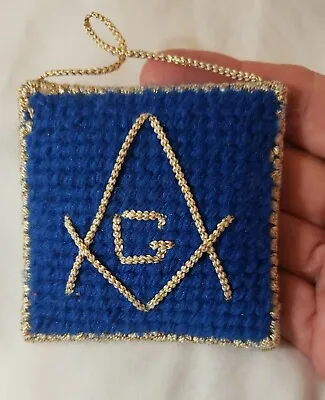 Vtg Handmade FreeMasons Masonic Pin Cushion Christmas Ornament • $6.97