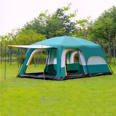 $280 • Buy 8-12 Person Two Bedrooms Large Family Tent With Awning Outdoor Camping Hiking