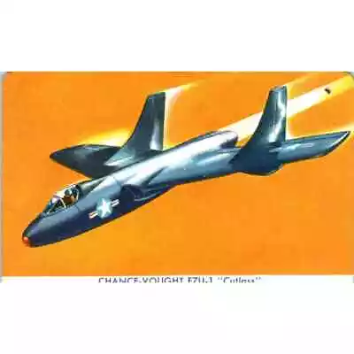 1957 Vintage Chance-Vought F7U-1 Cutlass Quaker Pack-O-Ten Warplanes Card EA3 • $8.50