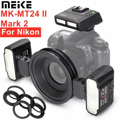 Meike MK-MT24 II Macro Twin Flash Light Speedlite For Nikon D3100 D3200 D5300  • $319