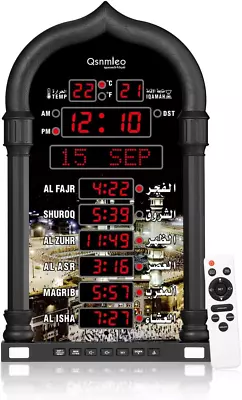 Azan Clock For Usa-Athan Wall Clock-Prayer Islamic ClockRead Home/Office/Mosque • $81.99