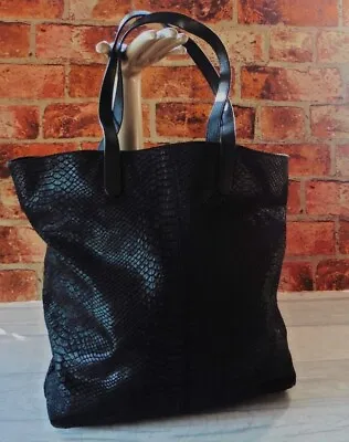 £35 • Buy Butterfly Matthew Williamson Black Snake Print Real Leather Medium Shoulder Bag