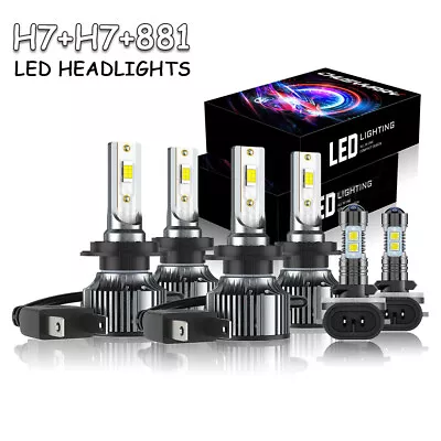 For 2012-2017 Hyundai Veloster White LED Headlight High Low +Fog Light Bulbs Kit • $43.99