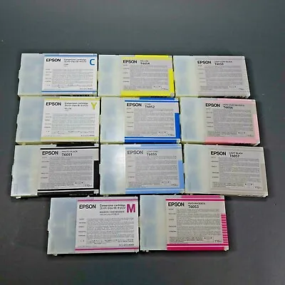 11 Genuine Epson Stylus Pro 4800/4880 Pre-owned 2010 Ink Cartridges Empty • $69.99