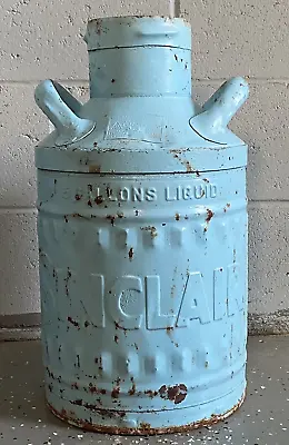 Vintage SINCLAIR MOTOR OIL Advertising Embossed 5 Gallon Barrel Can Ellisco 328 • $584.85