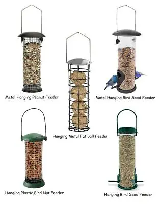 New Weather Resistant Bird Feeder Feeding Station Metal & Plastic Hanger Feeder • £5.95