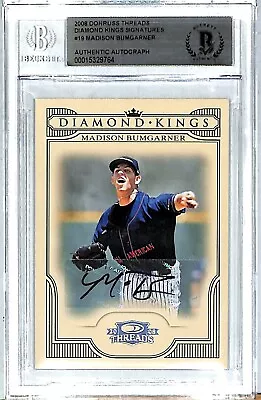 2008 Donruss Threads Diamond Kings MADISON BUMGARNER Signed Auto Card BAS Slab • $128.14