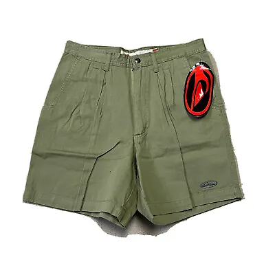 Quiksilver Shorts Mens 29 Olive Chino Surf Skate NWT 80s Vintage • $45