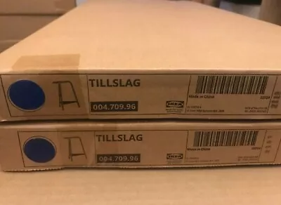 Lot 2 New In Box  !  IKEA TILLSLAG Trestle Dark Blue Metal  004.709.96 • £67.55