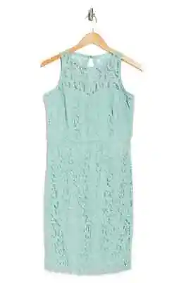 Marina Lace Midi Dress Sleeveless Sage Green Lace Stretchy  Lined NWT$149 • $29.99