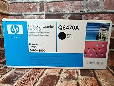 Genuine OEM Sealed HP 501A LaserJet Q6470A Black Toner Print Cartridge Expired  • $24.95