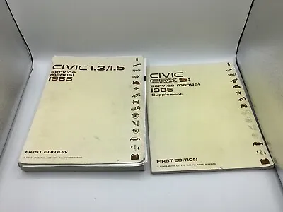 $39.99 • Buy 1985 Honda Civic CRX SI Shop Service Repair Manual & Supplement