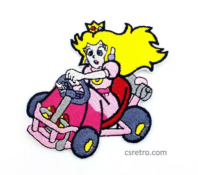 Princess Peach Mario Kart Super Mario Video Game Retro 90s Style Iron On Patch  • $5