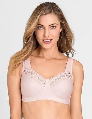 Miss Mary Of Sweden D.pink Broderie Anglais Nonwired Full Coverage Bra 2371. 42b • £25