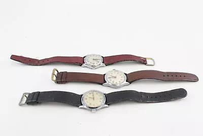 Mens/Boys Vintage Military Style Wristwatches Handwind Inc Medana WORKING X 3 • $1.23