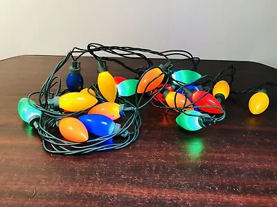 LED Multicolor Christmas Lights Vintage Style Christmas String 25 Count 15’ Long • $9.98