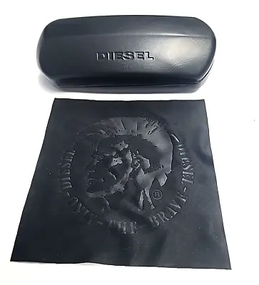 DIESEL Hard Clam Shell Eyeglasses Sunglasses 6 Inch Case + Cleaning Cloth NEW • $30.76