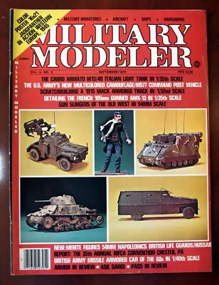 MILITARY MODELER September 1976 Vintage Magazine Issue War Aircraft/Ships • $9.99