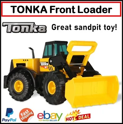 TONKA Excavator Metal Front Loader Kids Sand Pit Digger Construction Vehicle Toy • $129