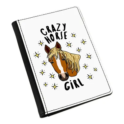 £16.50 • Buy Crazy Horse Girl Stars Passport Holder Cover Case Wallet Funny Animal