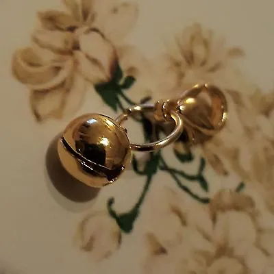 Gold Bell Be Present Clip On Mini Charm / Pendant Mala Counter Bell Sounds • $8.98