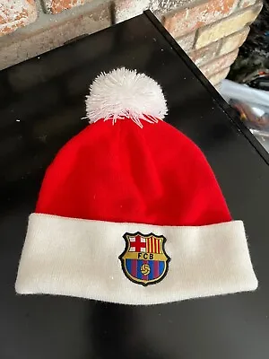 Fc Barcelona Red And White Beanie Cap • $9.99