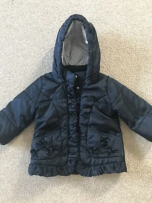 Mayoral Chic Navy Padded Jacket With Detachable Hood Size 9mnths  • £5