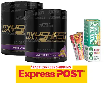 EHP Labs Oxyshred Hardcore Fat Burner 40 Serve Stronger Edition Twin Pack • $124.95