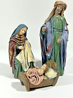 Vintage J Puig Llobera Spain Nativity Figurines Jesus In Manger Mary Joseph • $175