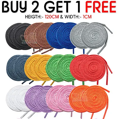 Shoe Laces Pair Flat Coloured Boot Ties Short Long Kids Adult Trainer 8mm Wide • £1.99
