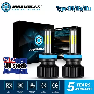 Pair LED Headlight Bulbs H8 H9 For 2012-2016 MAZDA CX-5 CX5 Low Beam H11 6000K • $35.99