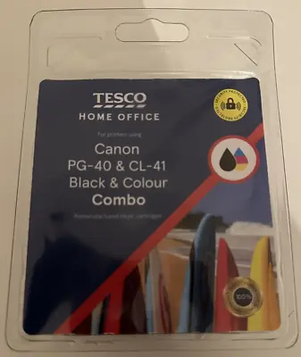 Tesco Canon PG-40 & CL-41 Combo Inkjet Cartridges New Printer Ink • £12.99