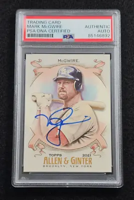 MARK MCGWIRE Signed Topps Allen & Ginter Baseball Card-ST. LOUIS CARDINALS-PSA • $89.99