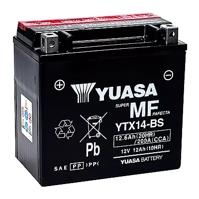 Yuasa Ytx14-bs Battery Bmw R 1200 Gs St R F 700 800 Gs Hp2 1200 C 600 650 Sport • £77.43