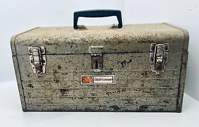 Vintage Sears Craftsman Classic Metal Tool Box 18” Tool Chest *SHIPS FAST • $28