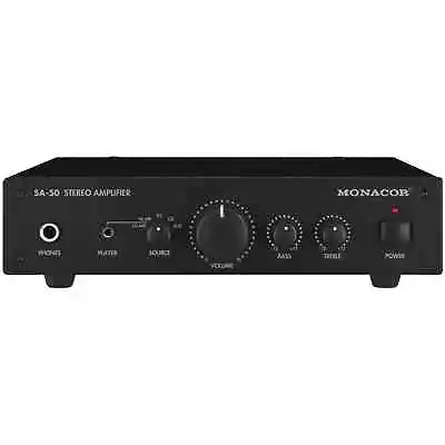 Monacor SA-50 Compact Stereo Amplifier 25W 4-8 Ohms HiFi Amp • £115