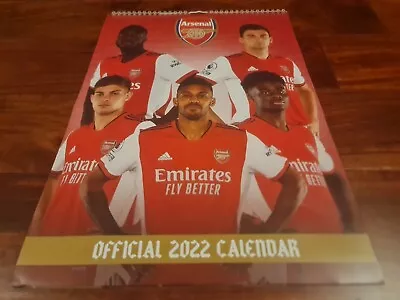£4.95 • Buy Arsenal 2022 OFFICIAL Wall Calendar SAKA, TIERNEY, XHAKA *GREAT CONDITION*